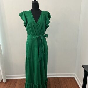New York & Company Vibrant Green Maxi Dress